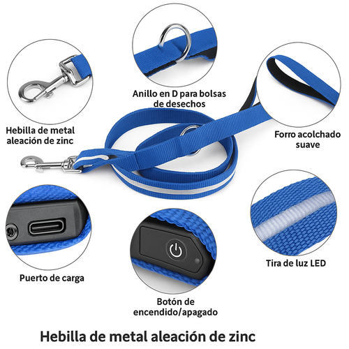 Correa LED Para Mascotas